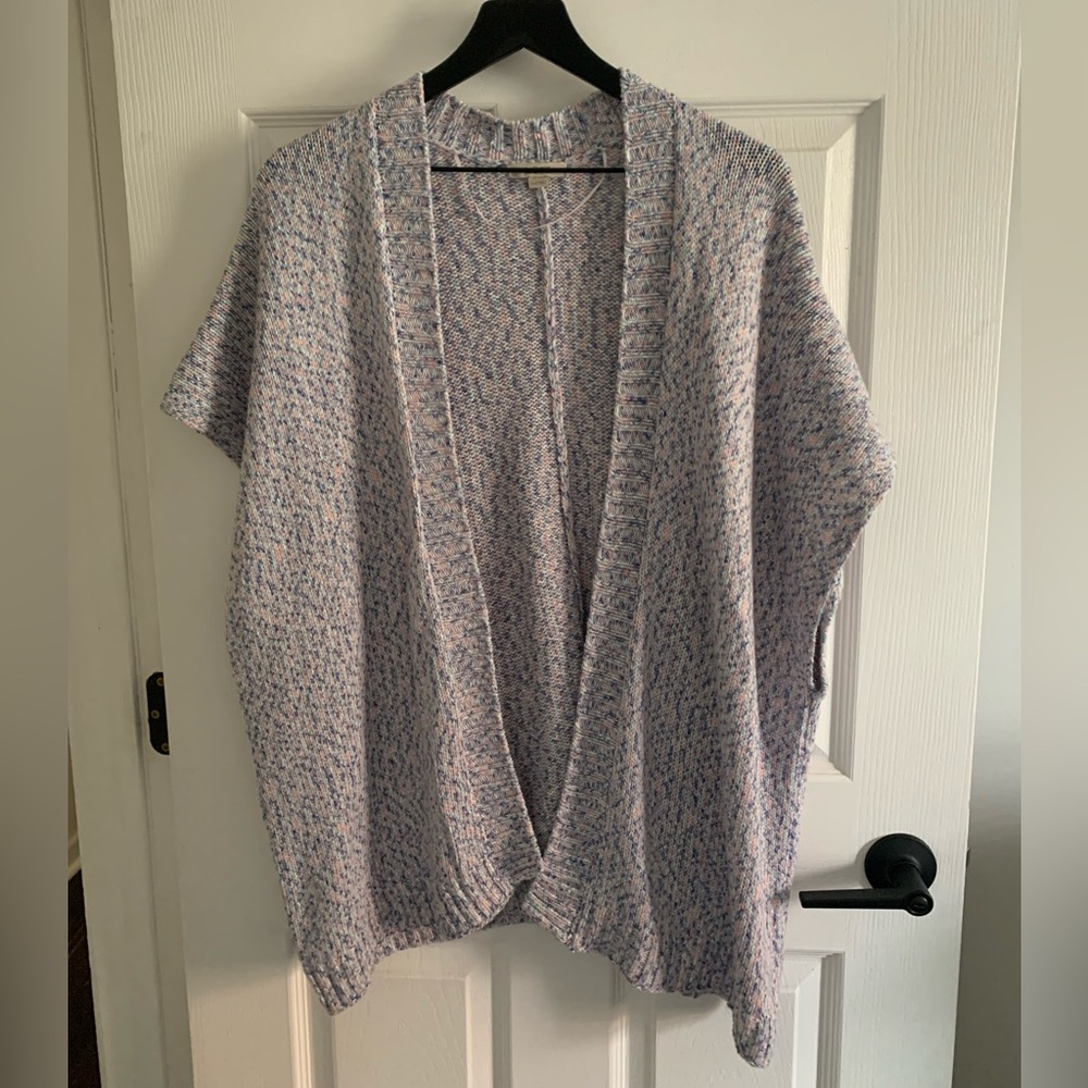 LOFT Multicolor Open-Front Cardigan